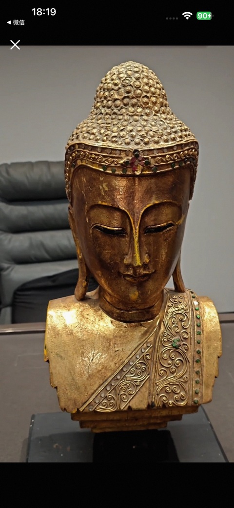 古玩雜項佛頭真品鑒賞圖