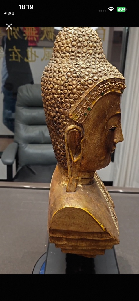 古玩雜項佛頭真品鑒賞圖