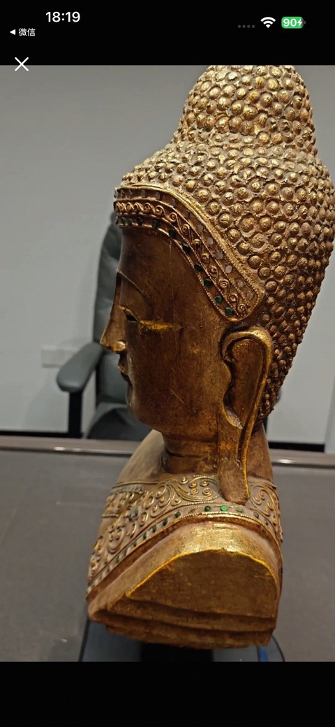 古玩雜項佛頭真品鑒賞圖