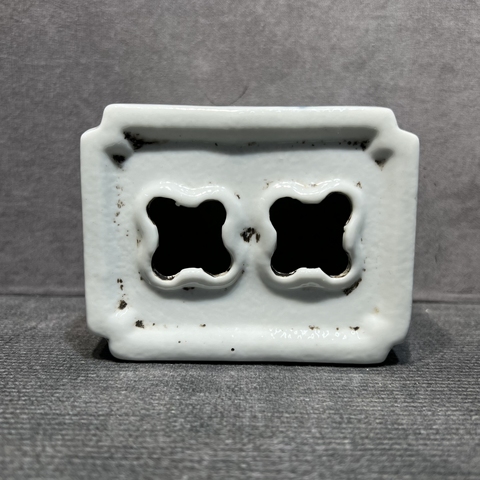 古玩陶瓷粉彩山水人物水盂真品鑒賞圖