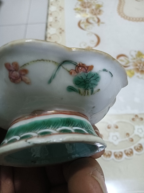 古玩陶瓷粉彩金玉滿堂紋貢盤拍賣，當前價格1588元