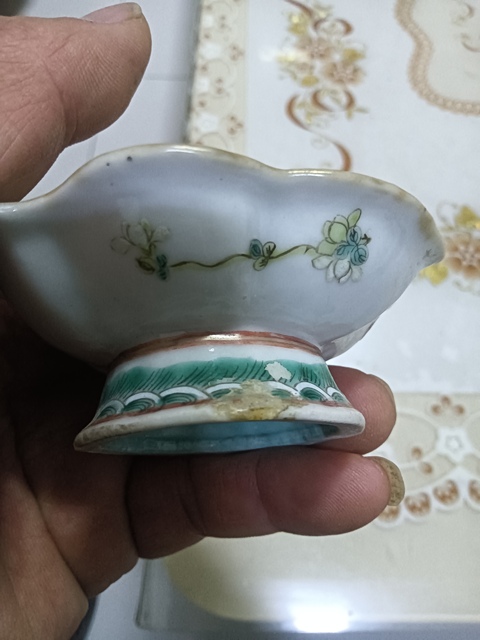 古玩陶瓷粉彩金玉滿堂紋貢盤拍賣，當前價格1588元