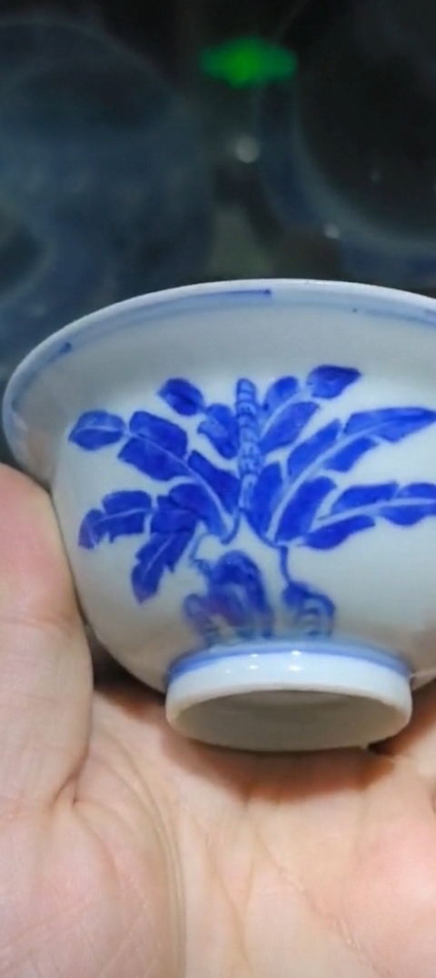 古玩陶瓷清中·青花人物故事紋杯 真品鑒賞圖