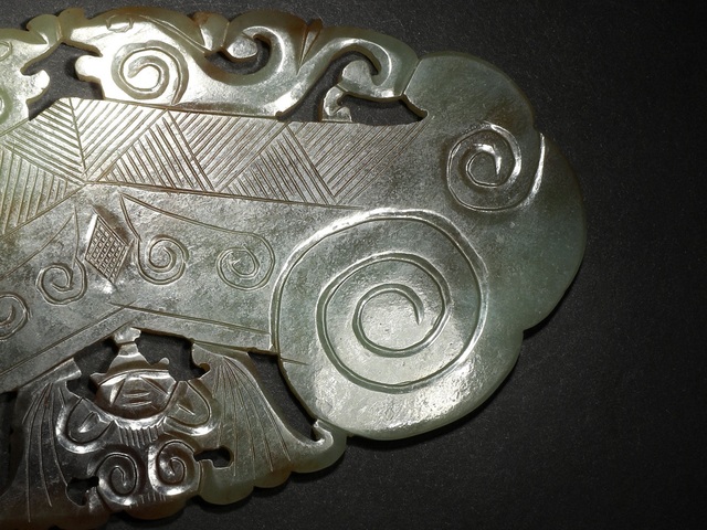 古玩玉器和田玉雕“雙龍罄佩”拍賣，當(dāng)前價格18000元