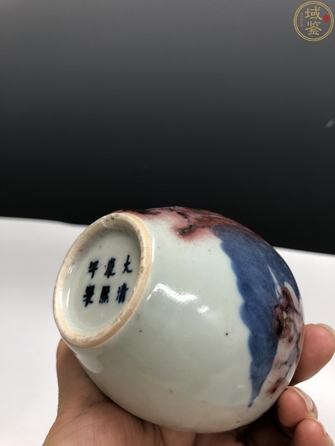 古玩陶瓷清晚·青花釉里紅人物紋小罐拍賣，當前價格8600元