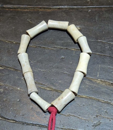 古玩玉器仿古地方料管珠真品鑒賞圖