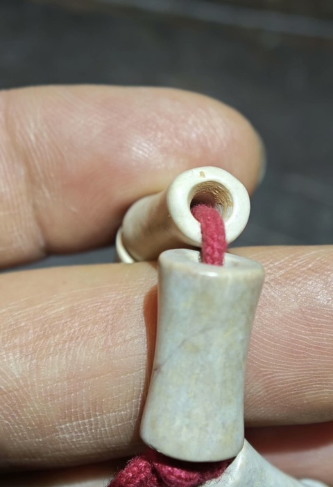 古玩玉器仿古地方料管珠真品鑒賞圖