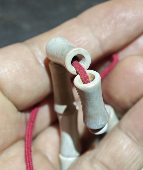 古玩玉器仿古地方料管珠真品鑒賞圖