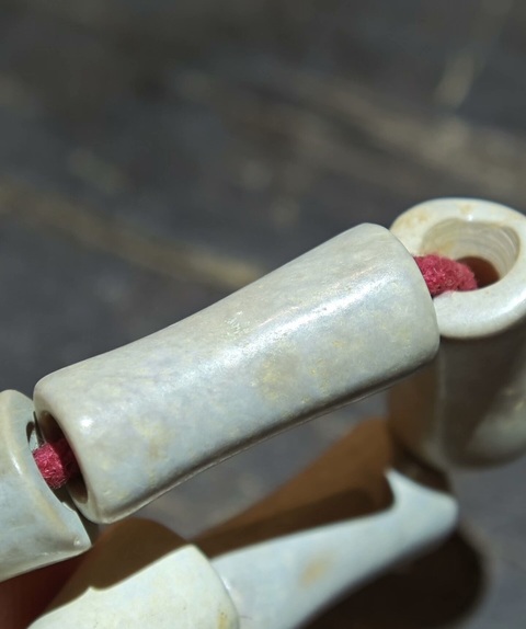 古玩玉器仿古地方料管珠真品鑒賞圖