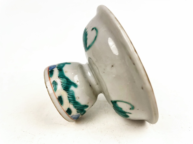 古玩陶瓷清晚期·粉彩飛黃騰達調色貢盤拍賣，當前價格396元