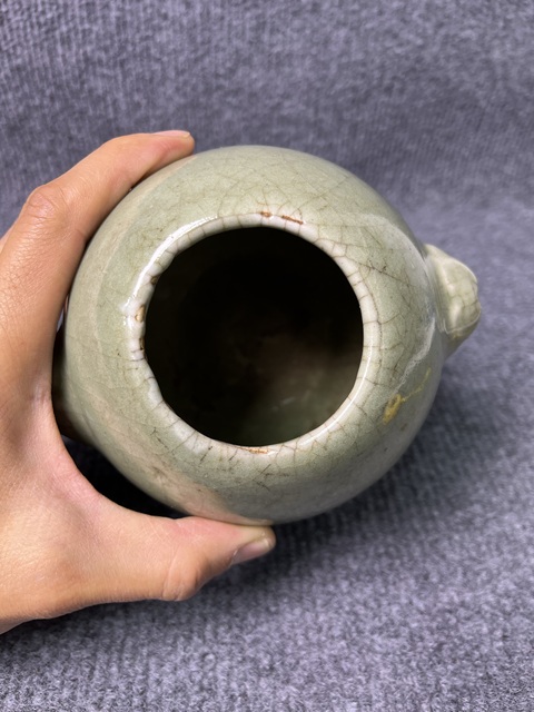 古玩陶瓷哥釉獸耳尊拍賣，當(dāng)前價格6588元