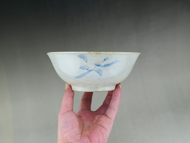 古玩陶瓷明末清初.青花花卉紋碗拍賣，當前價格66元