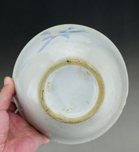 古玩陶瓷明末清初.青花花卉紋碗拍賣，當前價格66元