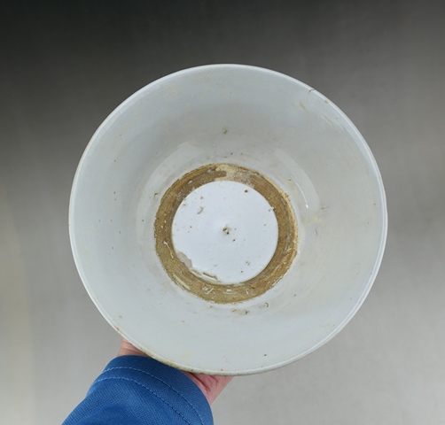 古玩陶瓷明末清初.青花花卉紋碗拍賣，當前價格66元