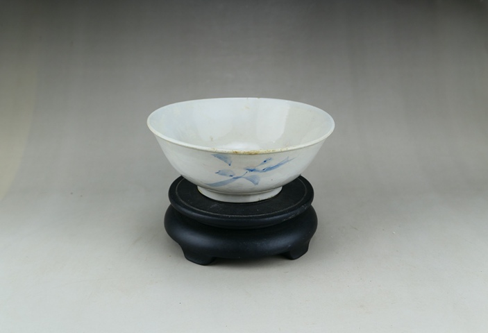 古玩陶瓷明末清初.青花花卉紋碗拍賣，當前價格66元