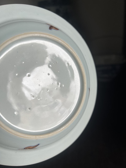 古玩陶瓷清乾隆青花花鳥紋盤真品鑒賞圖