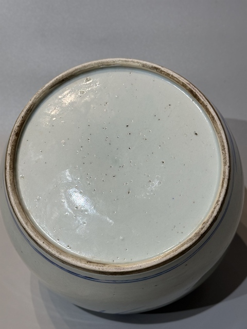 古玩陶瓷青花三星人物蓋罐真品鑒賞圖