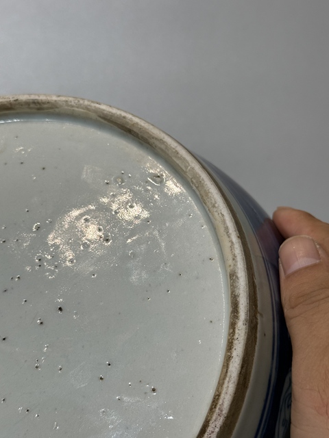 古玩陶瓷青花三星人物蓋罐真品鑒賞圖