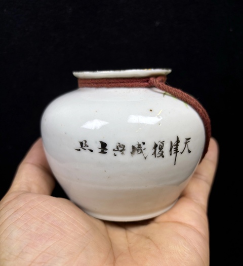 古玩陶瓷粉彩花鳥紋蘋果尊真品鑒賞圖