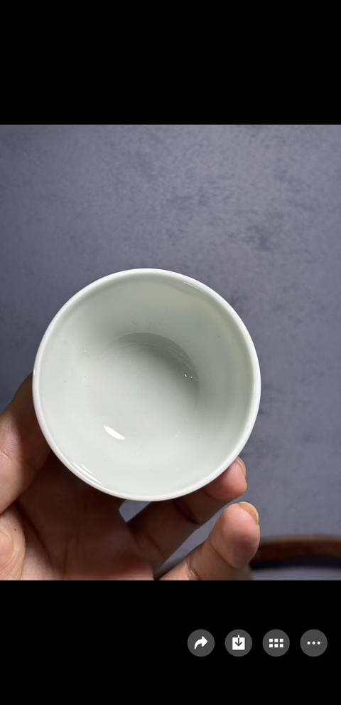 古玩陶瓷青花海杯紋杯真品鑒賞圖