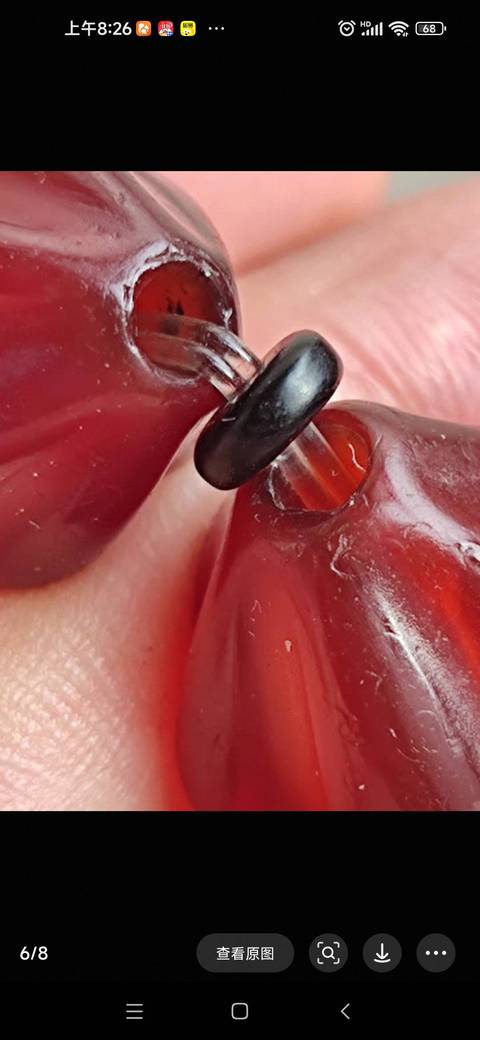 古玩玉器瑪瑙瓜型珠真品鑒賞圖