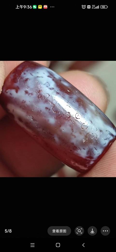 古玩玉器仿古瑪瑙珠真品鑒賞圖