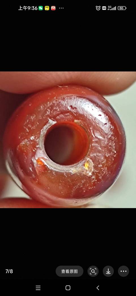 古玩玉器仿古瑪瑙珠真品鑒賞圖