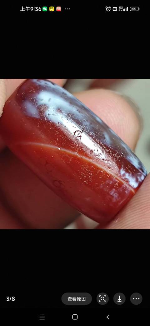 古玩玉器仿古瑪瑙珠真品鑒賞圖