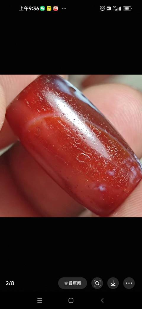 古玩玉器仿古瑪瑙珠真品鑒賞圖