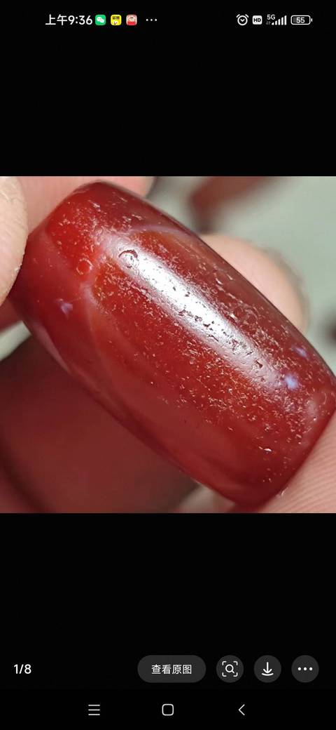 古玩玉器仿古瑪瑙珠真品鑒賞圖