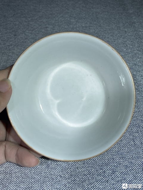 古玩陶瓷粉彩五老觀太極人物故事紋馬蹄杯（后加彩）真品鑒賞圖