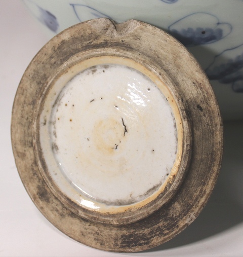 古玩陶瓷人物紋青花西瓜罐真品鑒賞圖