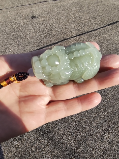 古玩玉器瑞獸拍賣，當(dāng)前價格2600元