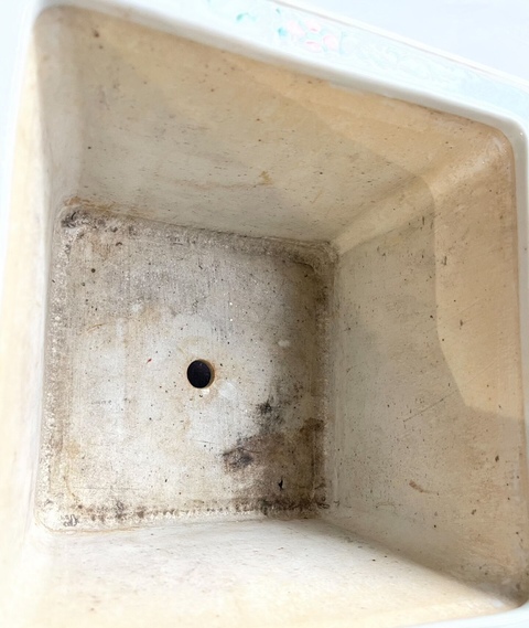 古玩陶瓷民國 粉彩花鳥紋花盆真品鑒賞圖