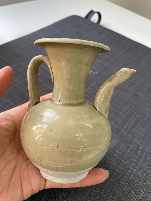 古玩陶瓷宋代福建窯口青白釉執壺真品鑒賞圖