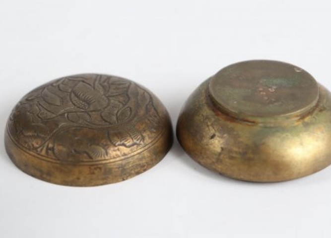 古玩銅器銅香盒真品鑒賞圖