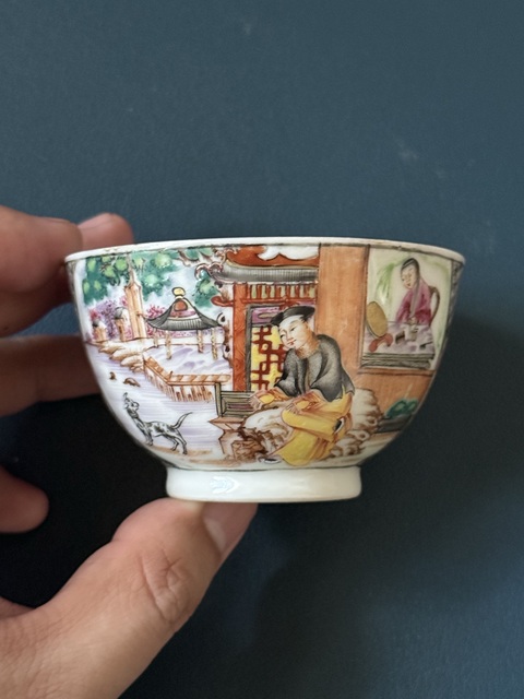 古玩陶瓷清·雍乾廣琺瑯人物故事杯拍賣，當前價格1800元