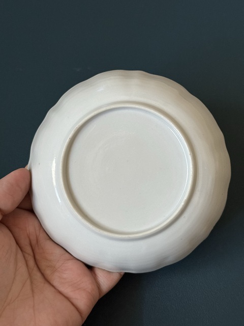 古玩陶瓷樓臺(tái)亭閣山水紋青花盤真品鑒賞圖