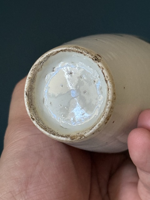 古玩陶瓷人物紋粉彩撇口瓶真品鑒賞圖