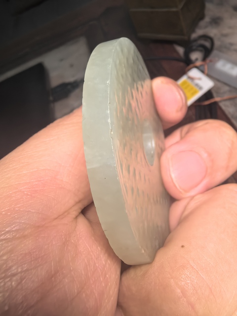 古玩玉器和田玉雕“蒲紋璧”真品鑒賞圖