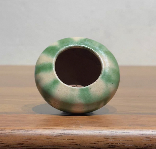 古玩陶瓷長沙窯綠彩水盂真品鑒賞圖