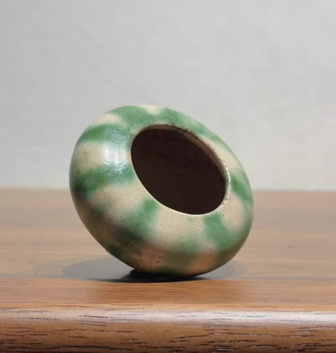 古玩陶瓷長沙窯綠彩水盂真品鑒賞圖