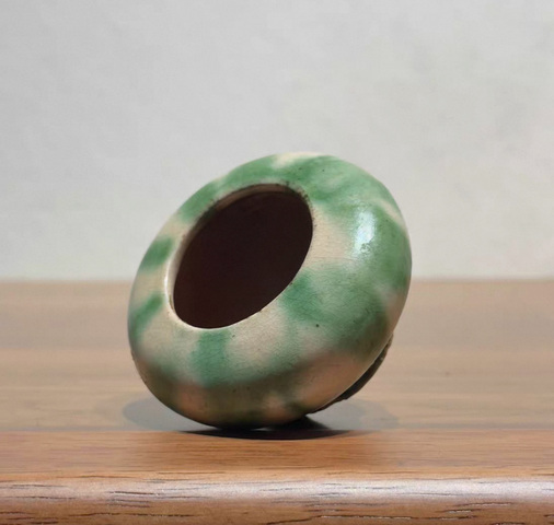 古玩陶瓷長沙窯綠彩水盂真品鑒賞圖