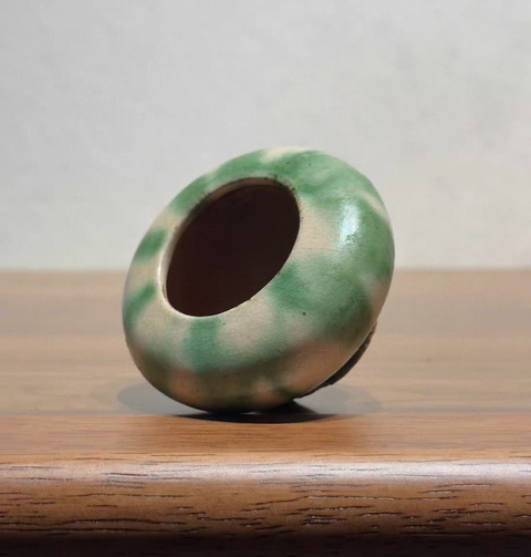 古玩陶瓷長沙窯綠彩水盂真品鑒賞圖