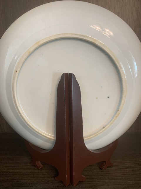 古玩陶瓷晚清青花盤真品鑒賞圖