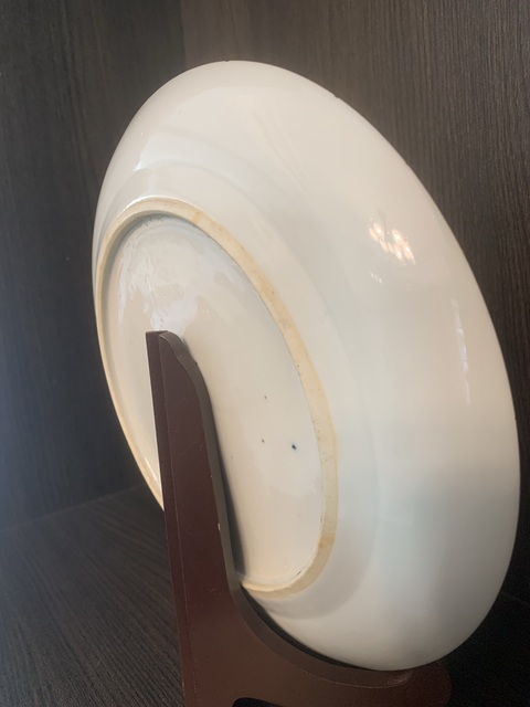 古玩陶瓷晚清青花盤真品鑒賞圖