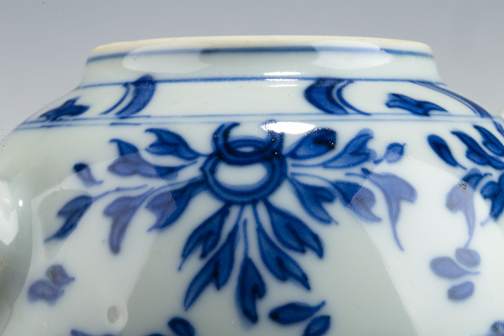 古玩陶瓷清·康熙·青花花卉紋壺真品鑒賞圖