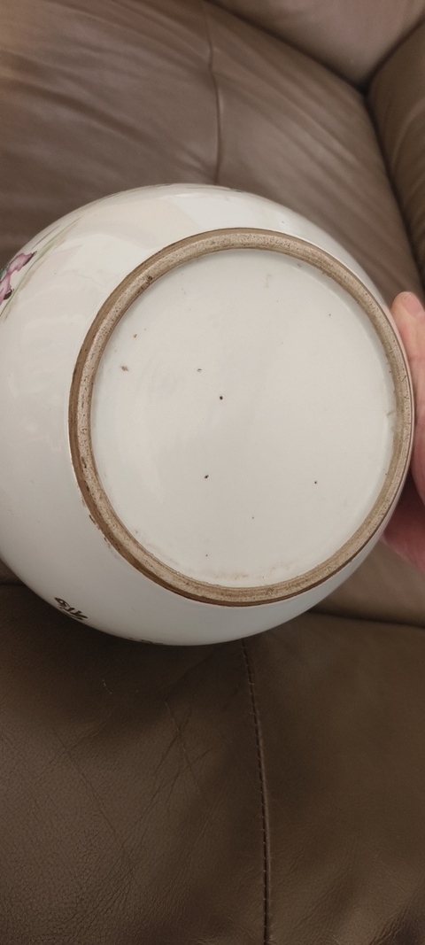 古玩陶瓷三娘教子圖西瓜罐真品鑒賞圖