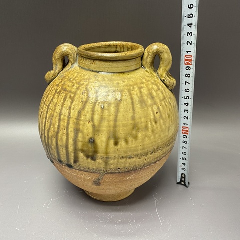 古玩陶瓷壽州窯雙系罐真品鑒賞圖