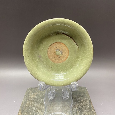 古玩陶瓷龍泉窯青釉盤真品鑒賞圖